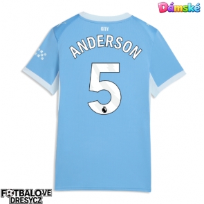Manchester City Elliot Anderson #5 Dámské Domácí Dres 2026-27 Krátký Rukáv Manchester City Elliot Anderson #5 Dámské Domácí Dres 2026-27 Krátký Rukáv